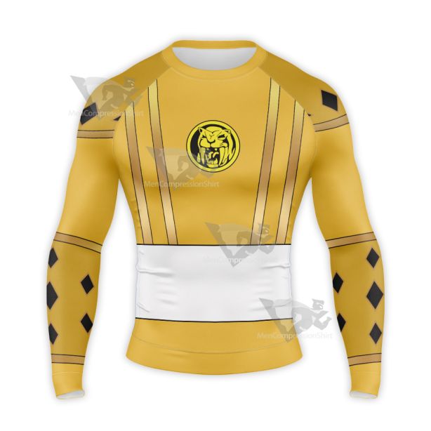 Ninja Rangers Yellow Ranger Cosplay Long Sleeve Compression Shirt