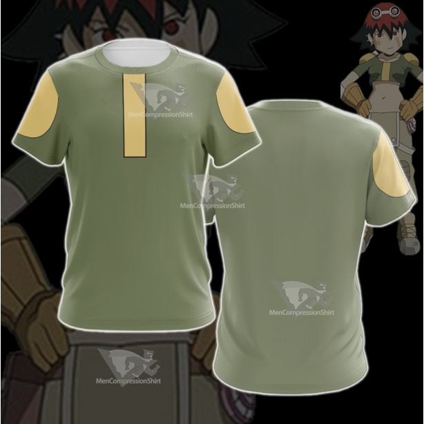 Oban Star Racers Eva Wei Green Cosplay T-Shirt