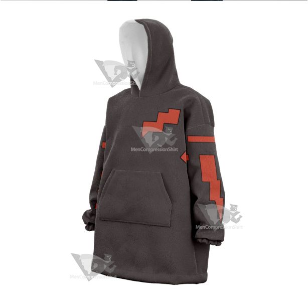 Oban Star Racers Rick Thunderbolt Red Cosplay Oversized Blanket Hoodie