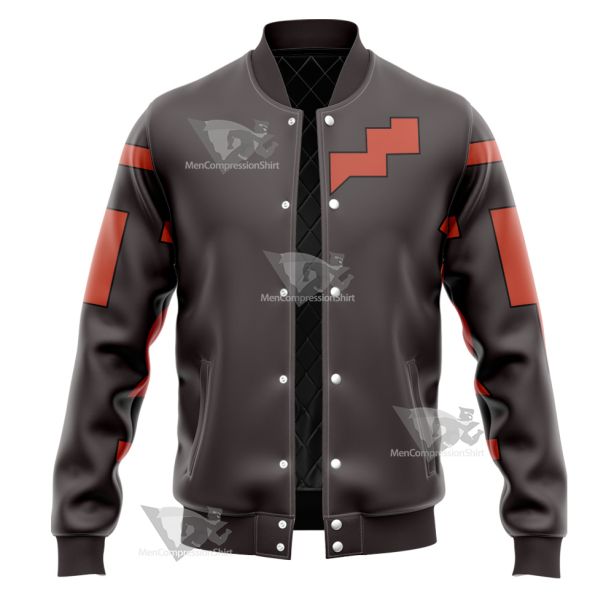 Oban Star Racers Rick Thunderbolt Red Cosplay Varsity Jacket