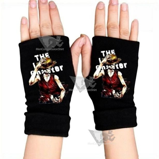 One Piece Anime Gloves Monkey D Luffy Black