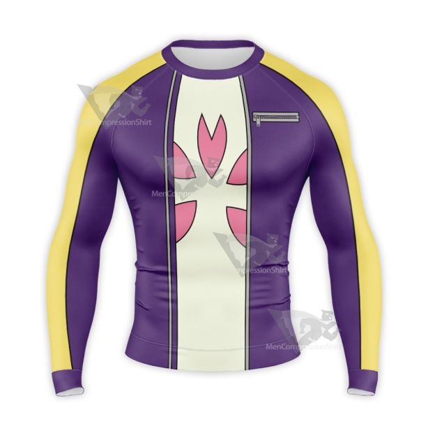 One Piece Doctor Kureha Purple Long Sleeve Compression Shirt