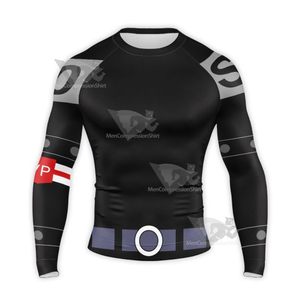 One Piece Egghead Arc Nico Robin Black Long Sleeve Compression Shirt