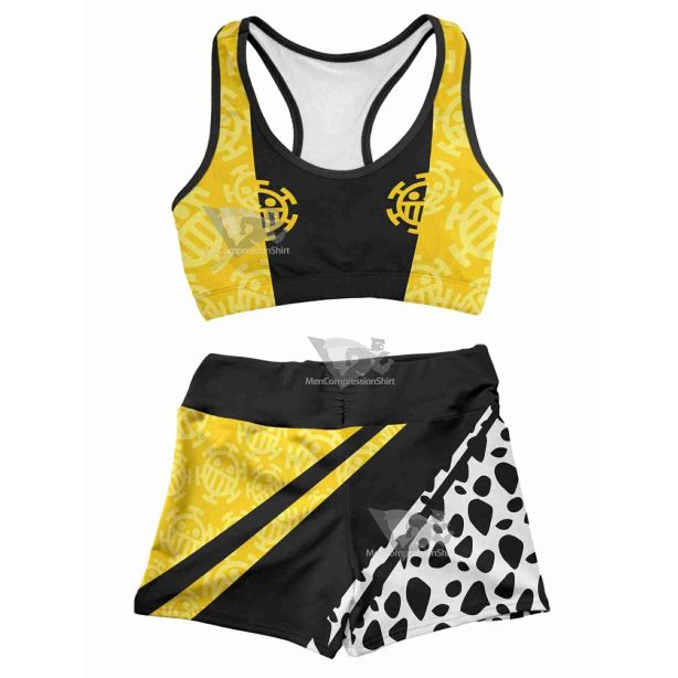 One Piece Hearts Summer Women Compression Active Wear Set