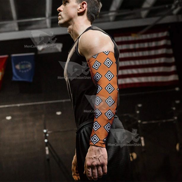 One Piece Jinbei Orange Outfit Compression Arm Sleeve