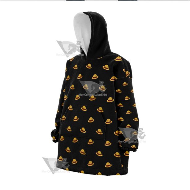 One Piece Monkey D Luffy Hat Snug Oversized Blanket Hoodie