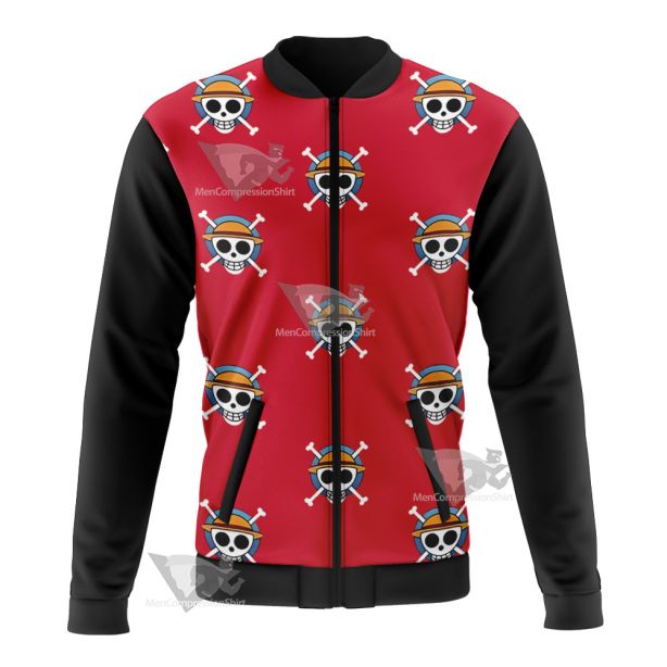 One Piece Monkey D Luffy Skull Flag Bomber Jacket