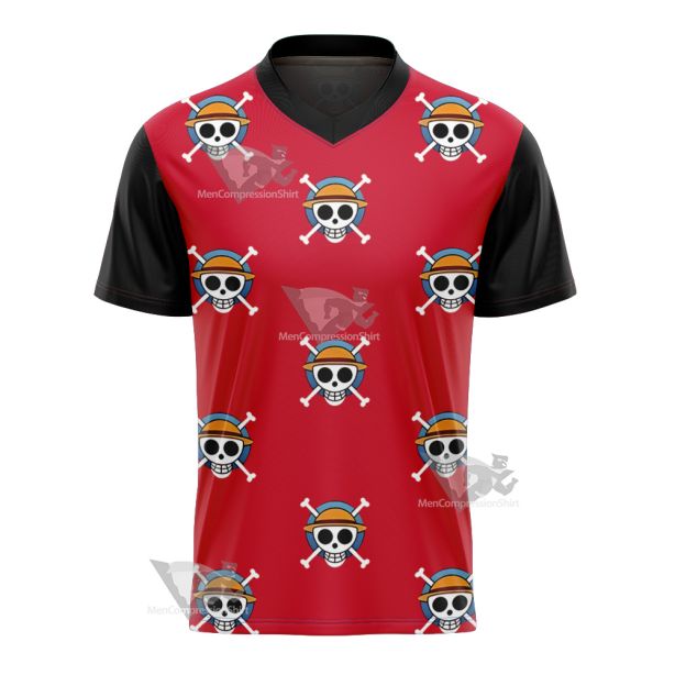 One Piece Monkey D Luffy Skull Flag Football Jersey