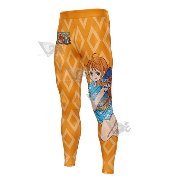 One Piece Nami Wano Character Mens Compression Legging