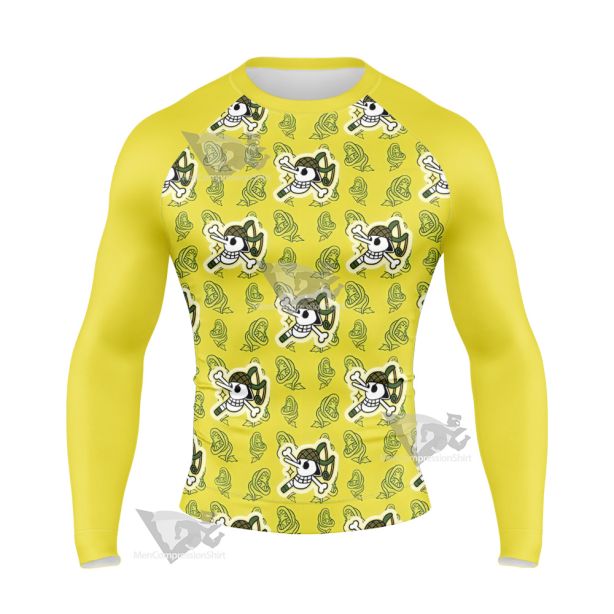 One Piece Usopp Skull Flag Long Sleeve Compression Shirt