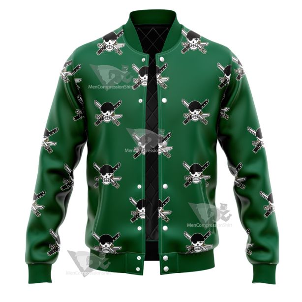 One Piece Zoro Skull Flag Varsity Jacket