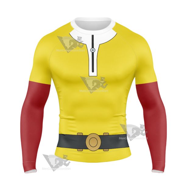 One Punch Man Saitama Long Sleeve Compression Shirt