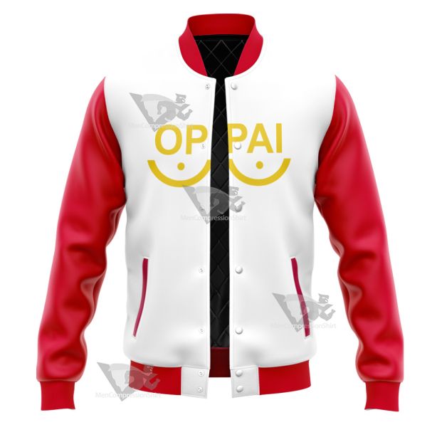 One Punch Man Saitama Oppai Varsity Jacket