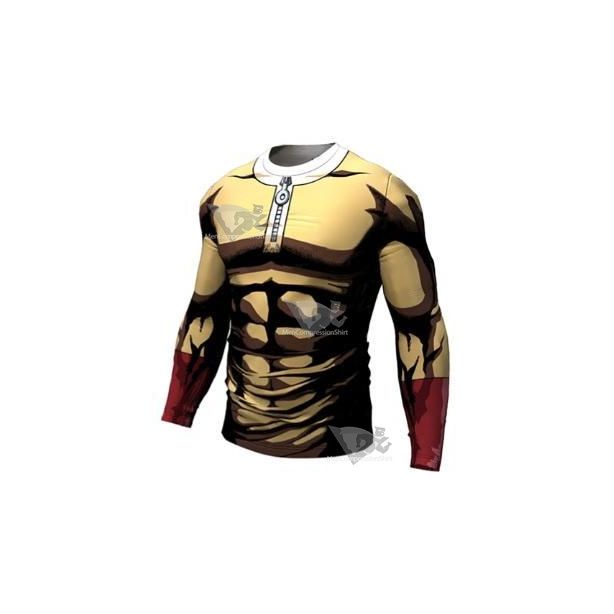 One Punch Man Serious Saitama Long Sleeve Premium Compresssion RashGuard