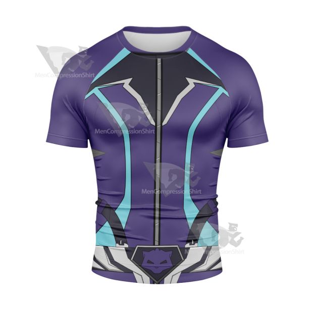 Overwatch Black Cat Sombra Rash Guard Compression Shirt