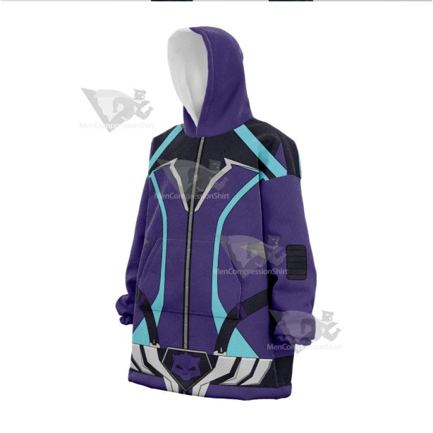 Overwatch Black Cat Sombra Snug Oversized Blanket Hoodie