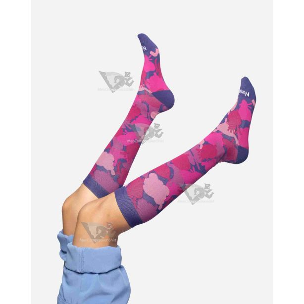 Pink Organ Camo Compression Socks