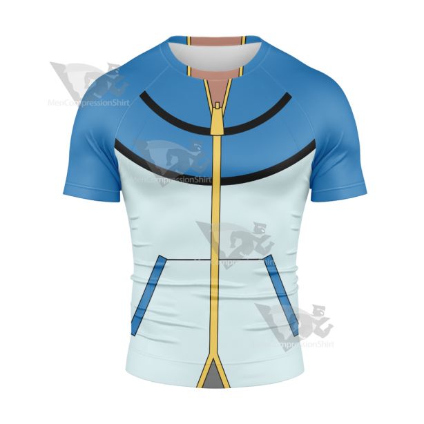 Pm Ash Ketchum Unova Rash Guard Compression Shirt