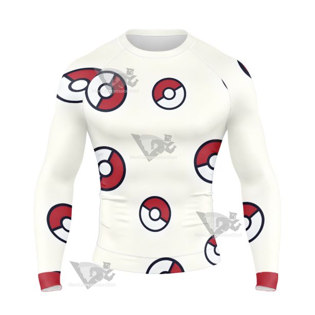 Pm Go Pokeball Long Sleeve Compression Shirt