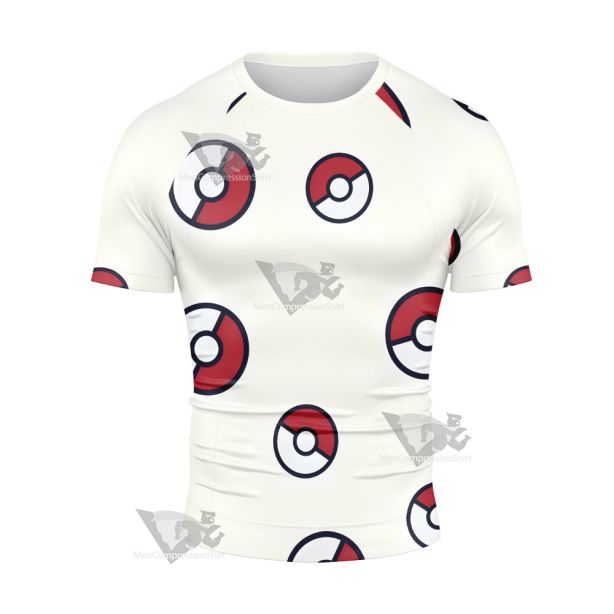 Pm Go Pokeball Short Sleeve Compression Shirt