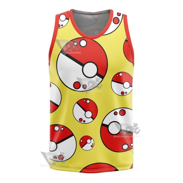 Pm Go Pokeball Yellow Basketball Jersey