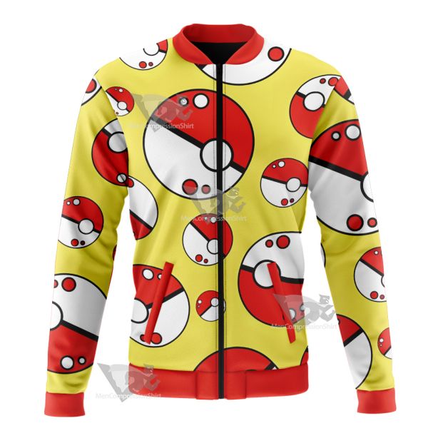 Pm Go Pokeball Yellow Bomber Jacket