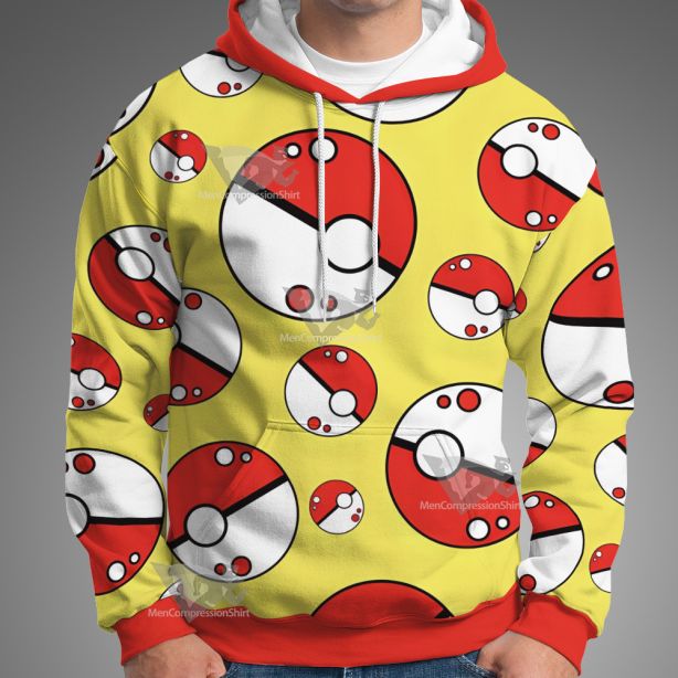 Pm Go Pokeball Yellow Cosplay Hoodie