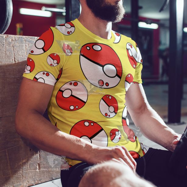 Pm Go Pokeball Yellow Cosplay T-Shirt