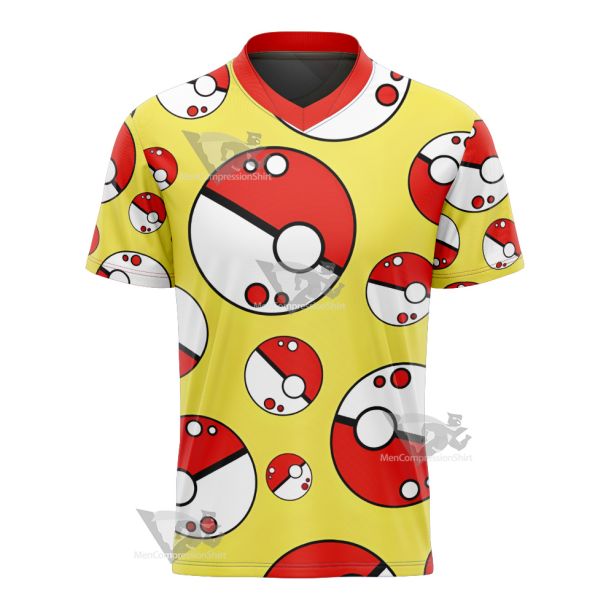 Pm Go Pokeball Yellow Football Jersey