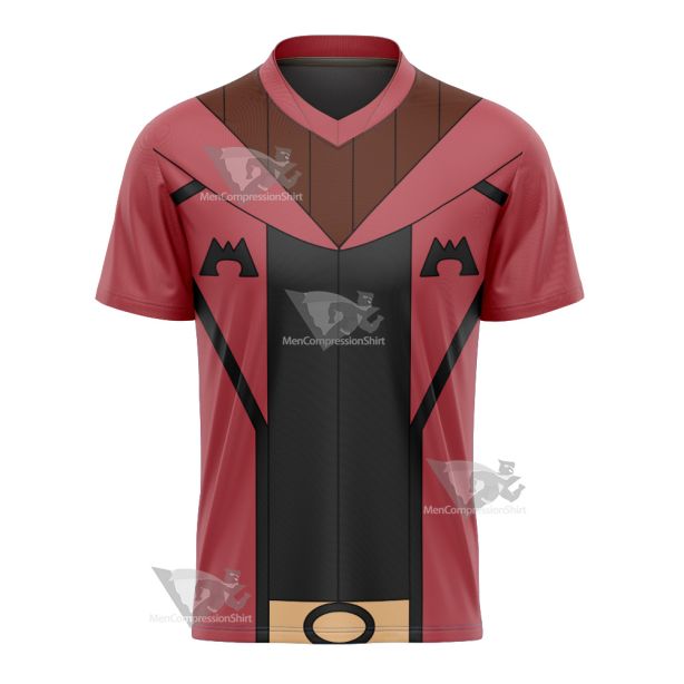 Pocket Monster Maxie Magma Leader Football Jersey