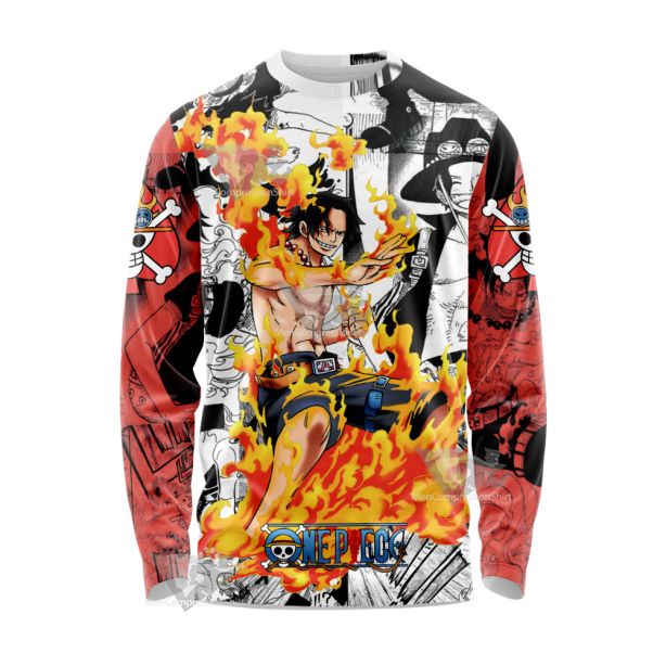 Portgas D Ace One Piece Long Sleeve Shirt