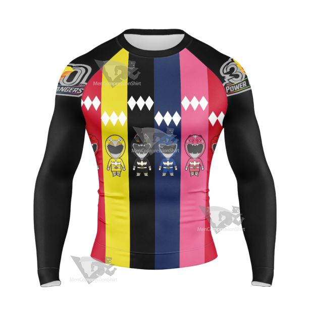 Power Rangers 30 Anniversary Long Sleeve Compression Shirt