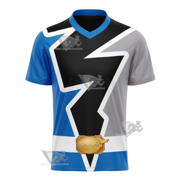 Power Rangers Dino Fury Blue Ranger Football Jersey