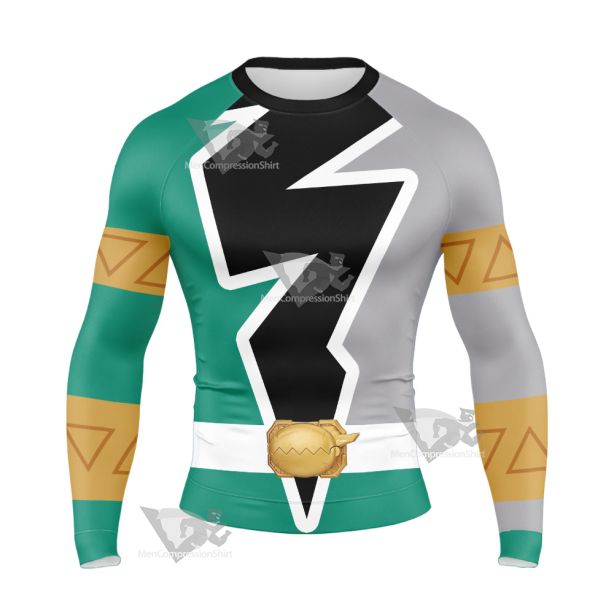 Power Rangers Dino Fury Green Ranger Long Sleeve Compression Shirt