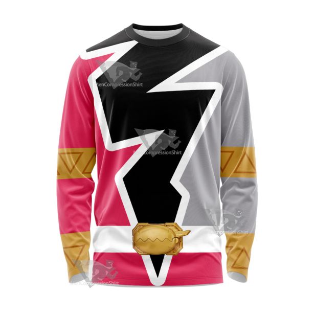 Power Rangers Dino Fury Pink Ranger Long Sleeve Shirt