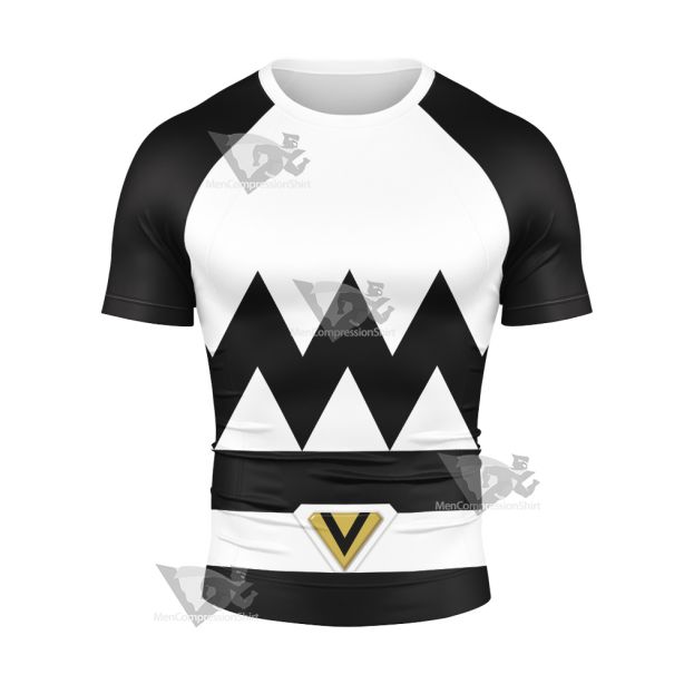 Power Rangers Lost Galaxy Episode Black Short Sleeve Compression Shirt