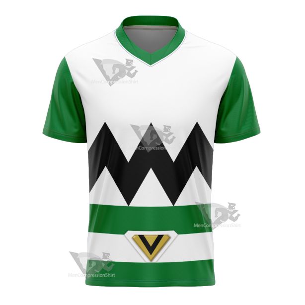 Power Rangers Lost Galaxy Episode Green Football Jersey