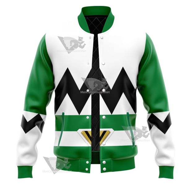 Power Rangers Lost Galaxy Episode Green Varsity Jacket