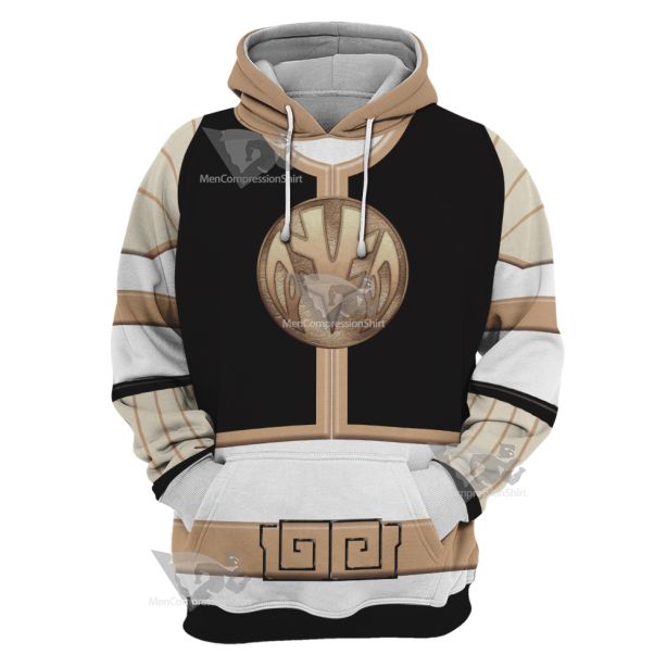 Power Rangers Mighty Morphin White Ranger Cosplay Hoodie