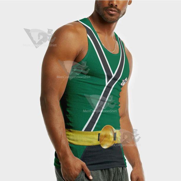 Power Rangers Samurai Green Sleeveless Compression Shirt