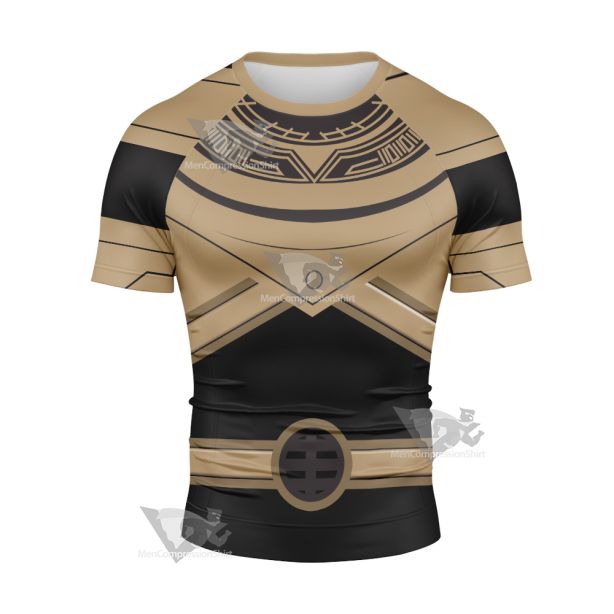 Power Rangers Zeo Gold Ranger Short Sleeve Compression Shirt