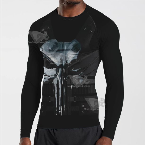 Punisher Jon Bernthal Long Sleeve Compression Shirt