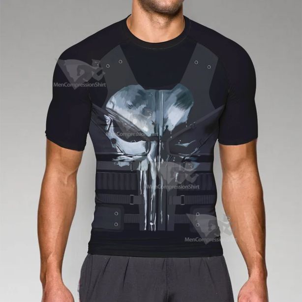 Punisher Jon Bernthal Short Sleeve Compression Shirt