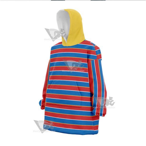 Sesame Street Ernie Line Cosplay Snug Oversized Blanket Hoodie