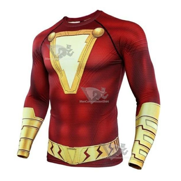 Shazam Long Sleeve Compression Rash Guard