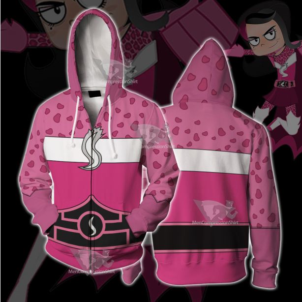 Shezow Pink Cosplay Zip Up Hoodie