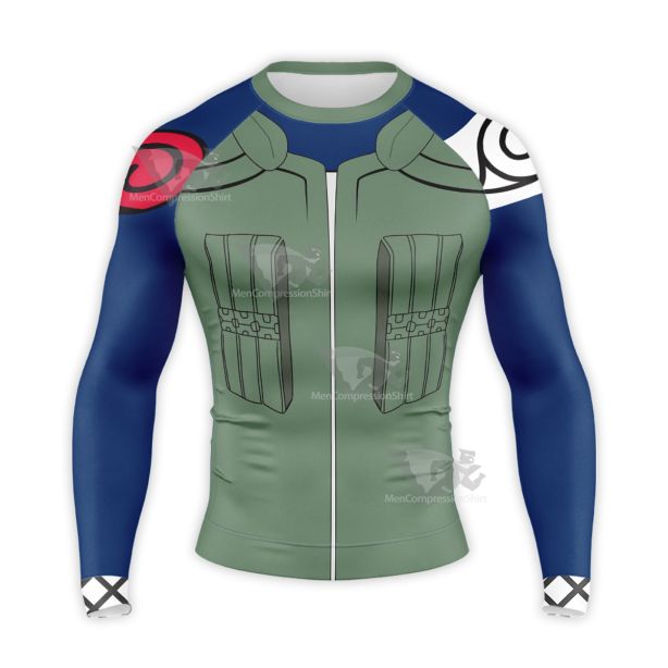 Shikamaru Nara Hokage Green Long Sleeve Compression Shirt