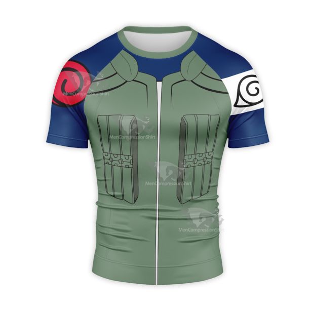 Shikamaru Nara Hokage Green Short Sleeve Compression Shirt