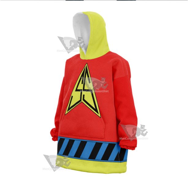 Silver Streak Red And Yellow Cosplay Snug Oversized Blanket Hoodie