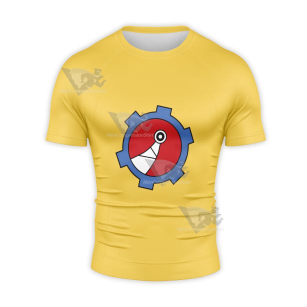 Sk8 The Infinity Reki Yellow Short Sleeve Compression Shirt